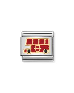 Composable Gold 18K Angielski autobus z czerwoną emalią 030210/19