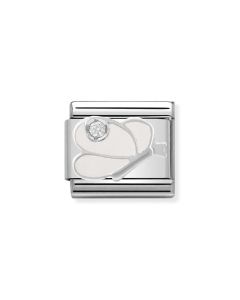 Composable Silver Biały motyl z cyrkonią 330305/08