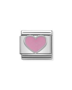 Composable Silver Różowe serduszko 330202/18