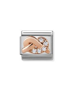 Composable Rose Gold Węzeł z białymi cyrkoniami 430302/06