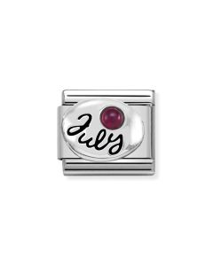 Composable Silver Kamień urodzinowy lipiec Rubin 330505/07