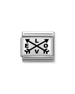 Composable Silver napis love ze strzałami 330109/41