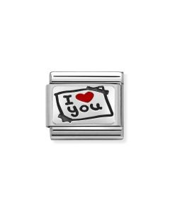 Composable Silver Karteczka I Love You 330208/50