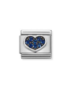 Composable Silver Serce z niebieskimi cyrkoniami 330323/08