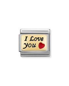 Composable Gold I Love You z czerwonym serduszkiem 030284/55