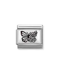 Composable Silver Motylek w kwiatach 330111/22