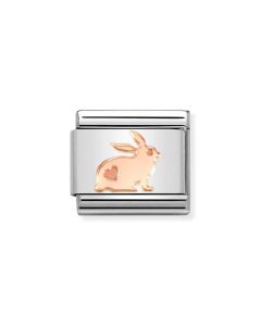 Composable Rose Gold 9K Królik z serduszkiem 430104/50