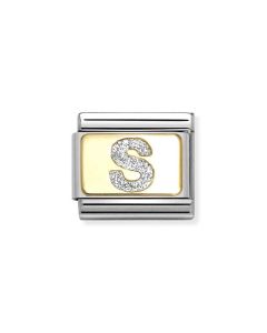 Nomination Composable Gold 18K brokatowa litera "S" 030291/19