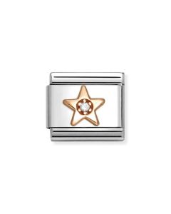 Nomination Composable Rose Gold 9K Gwiazda z cyrkonią 430305/37