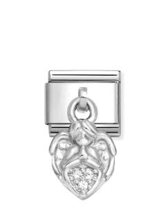 Nomination Composable Silver Charms Anioł z białymi cyrkoniami 331800/33