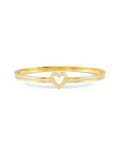 Bransoletka Nomination Italy Pretty bangles serce pozłacana z cyrkoniami 029502/006 19 cm