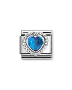 Nomination Composable Silver Niebieski szklany kryształ 330606/007