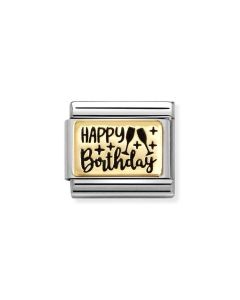 Nomination Composable Gold 18K Happy birthday z kieliszkami 030166/60