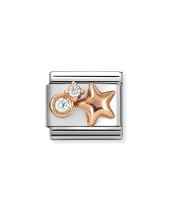 Nomination Composable Rose Gold 9K Gwiazda z białymi cyrkoniami 430305/50