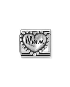 Nomination Composable Silver Serce z napisem Mum - Mama 330101/80