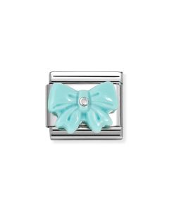 Nomination Composable Silver Turkusowa kokarda 330509/19