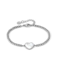 Bransoletka Nomination Italy Emosfere srebrna serce z masą perłową 134201/036