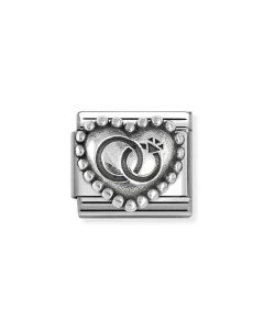 Nomination Composable Silver serce z obrączkami 330101/90