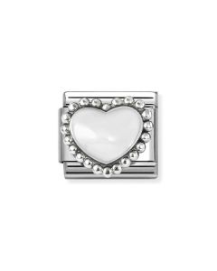Nomination Composable Silver białe serce 330204/36