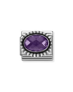 Nomination Composable Silver fioletowa cyrkonia 330607/001
