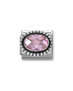 Nomination Composable Silver różowa cyrkonia 330607/003