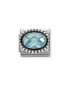 Nomination Composable Silver błękitna cyrkonia 330607/006