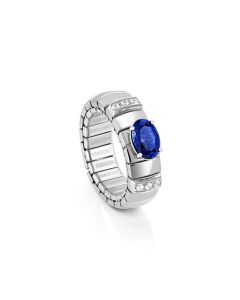 Pierścionek Nomination Italy Extension z owalną szafirową cyrkonią 048001/007
