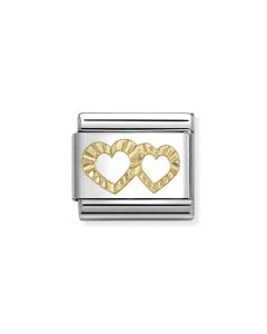 Nomination Composable Gold 18K diamentowe serca 030149/64