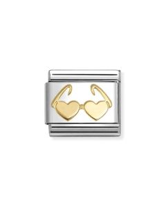 Nomination Composable Gold 18K okulary w kształcie serca 030149/67