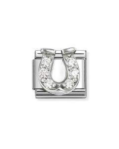 Nomination Composable Silver podkowa z białymi cyrkoniami 330304/51