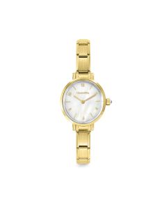 Zegarek Nomination Italy Composable Paris 076041/008 złoty z owalną tarczą i masą perłową