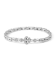 Bransoletka męska Nomination Italy Strong Diamond Geometric Kotwica z białym diamentem 028338/028