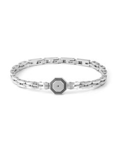 Bransoletka męska Nomination Italy Strong Diamond Geometric z czarnym diamentem 028339/064