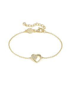 Bransoletka Nomination Italy Petit Sparkle srebrna pozłacana serduszko 242300/006