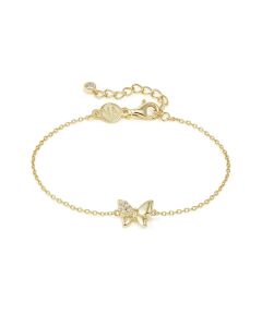 Bransoletka Nomination Italy Petit Sparkle srebrna pozłacana motylek 242300/042