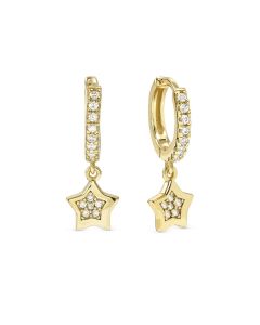 Kolczyki Nomination Italy Petit Sparkle srebrne pozłacane gwiazdki 242305/009