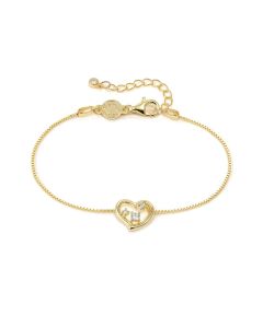 Bransoletka Nomination Italy Dream Beats srebrna pozłacana serduszko 242601/006