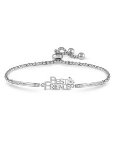 Bransoletka Nomination Italy Milleluci Family z napisem Best Friends w kolorze srebrnym 028025/006