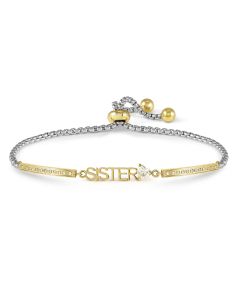 Bransoletka Nomination Italy Milleluci Family z napisem Sister w kolorze złotym 028027/008