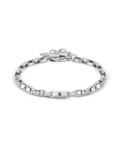 Bransoletka Nomination Italy Manvision Stones w kolorze srebrnym, czarne cyrkonie 133019/007