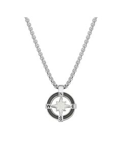 Naszyjnik Nomination Italy Manvision Stones w kolorze srebrnym róża wiatrów 133025/013
