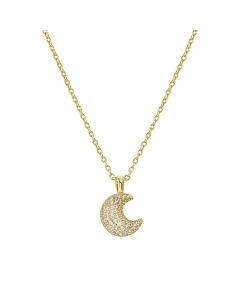Naszyjnik Nomination Italy Lifepoetry srebrny pozłacany księżyc 242704/024