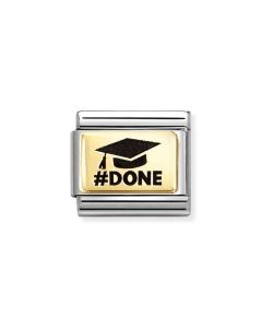 Nomination Composable Gold 18K czapka absolwenta z napisem '#wykonane' 030166/74