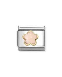 Nomination Composable Gold 18K kwiatek z różowym koralem 030522/10