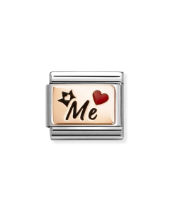 Nomination Composable Rose Gold 9K ja z czerwonym sercem i koroną 430204/09