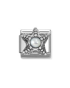 Nomination Composable Silver rozgwiazda z białą perłą 330511/09