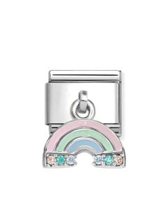 Nomination Composable Silver zawieszka tęcza z kolorową emalią i cyrkoniami 331815/17