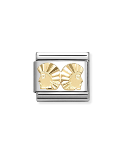 Nomination Composable Gold 18K diamentowany znak zodiaku Bliźnięta 030167/03
