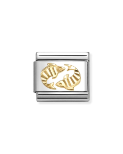 Nomination Composable Gold 18K diamentowany znak zodiaku Ryby 030167/12