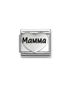 Nomination Composable Silver serce z napisem mama 330114/27